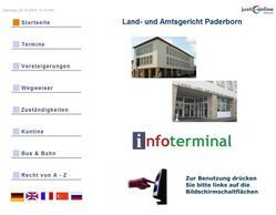 Bildschirm des Infoterminals